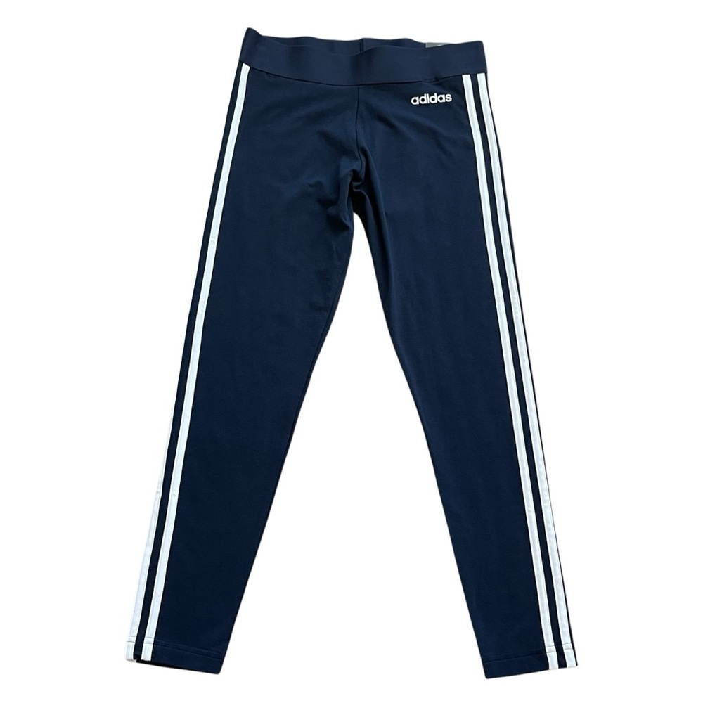 Adidas WE 3S Three Stripes Tights Leggings Navy Women’s Size S Athletic Gym